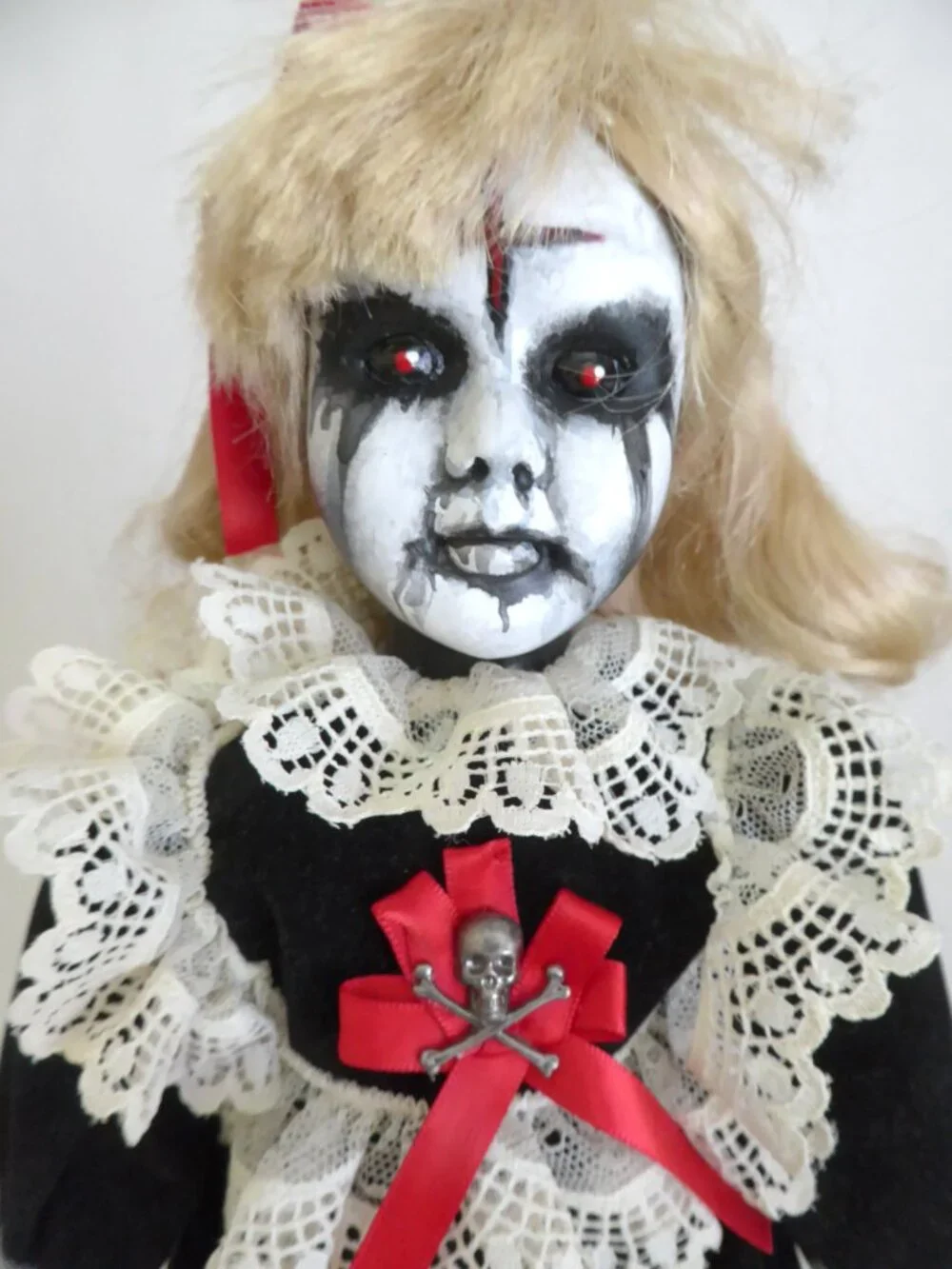 OOAK 15” DEMON VAMPIRE HORROR UNDEAD PORCELAIN DOLL PROP ODDITY